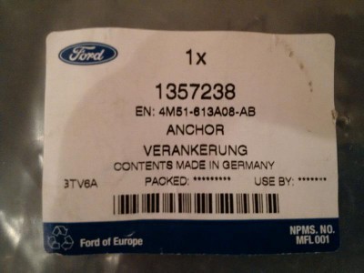 Isofix Verankerung von Ford - Bestellnummer