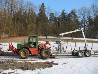 Mb-Trac 65/70 mit EWO 7,5 to Rückewagen