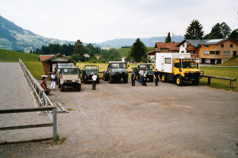 Ankunft bei der Ausfahrt zzur Sennerei