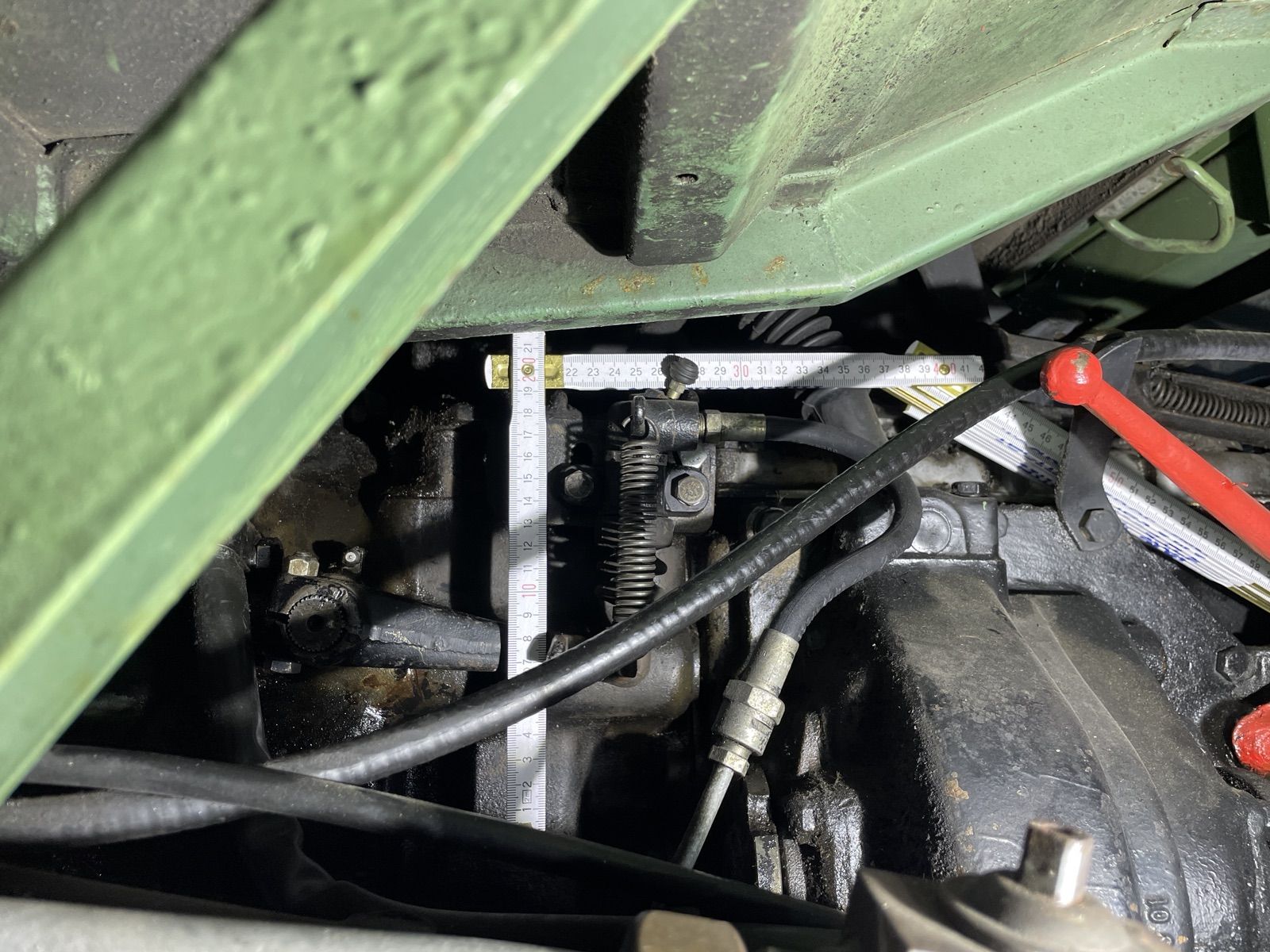 Druckzylinder ausgefahren Kupplung getreten