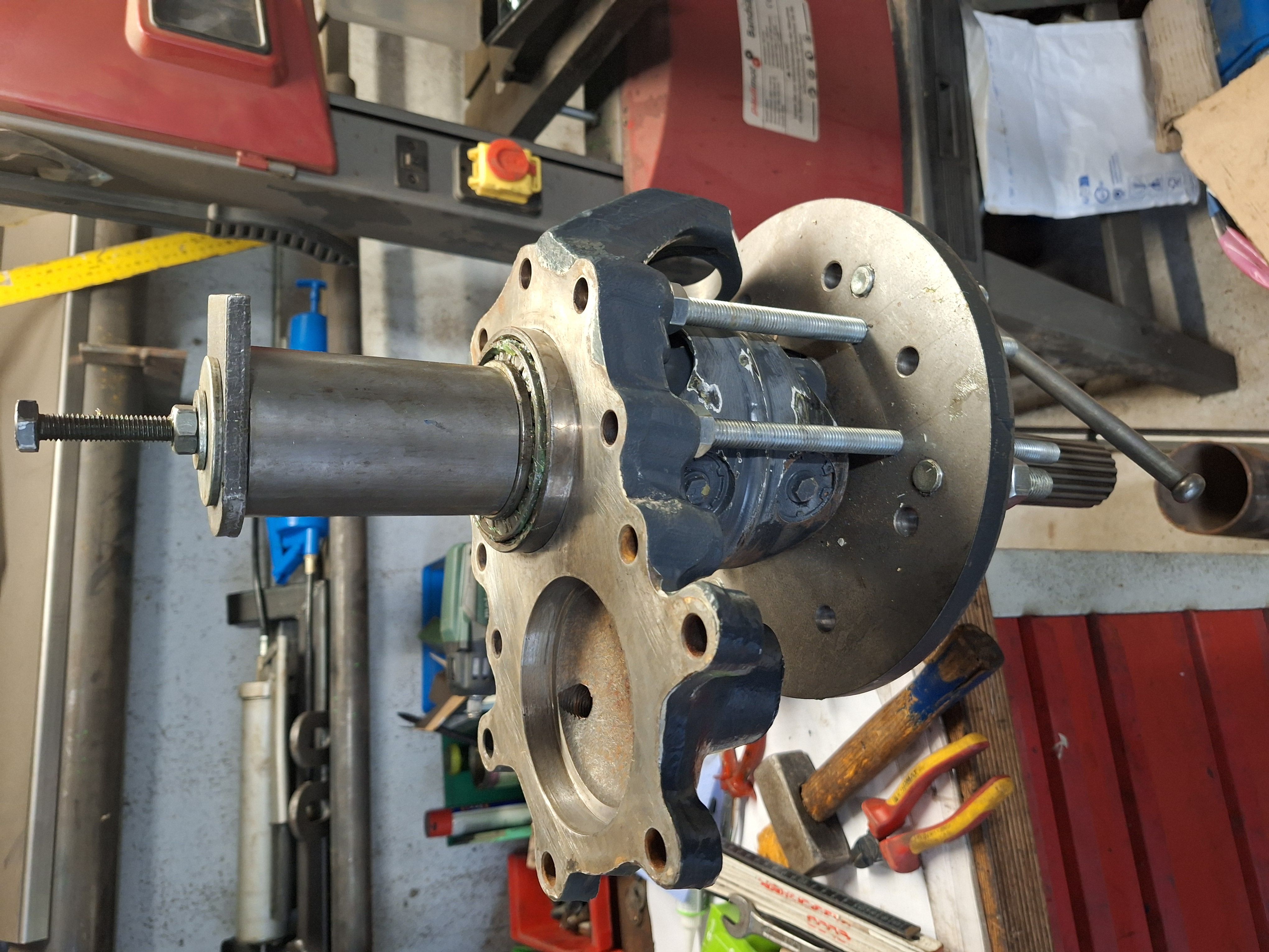 mit Hülse "aufpressen"