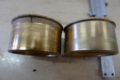 alte und neue Lagerbuchse