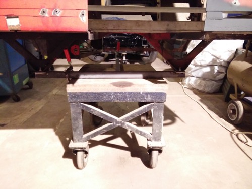 Dreipunk Aufnahme für den Rollwagen