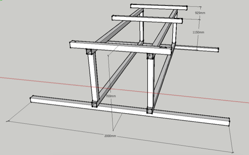 Hilfrahmen 1. Entwurf