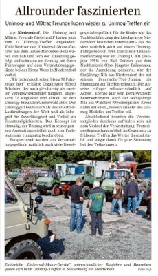 Beitrag aus der Siegener Zeitung vom 5.09.2017