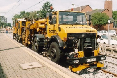 2-Wege-Gleisstopfmaschine , Köln-Longerich , 07.08.2014