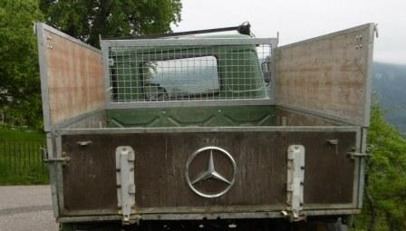 Verwindung von Kabine gegenüber Pritsche gut sichtbar