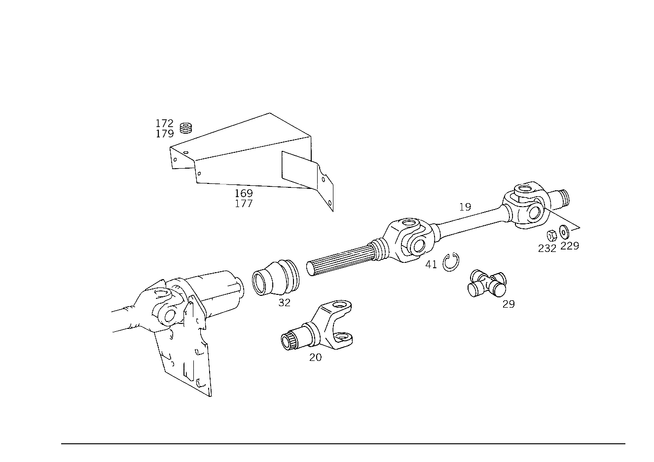 Hintere Welle ab Mittellager