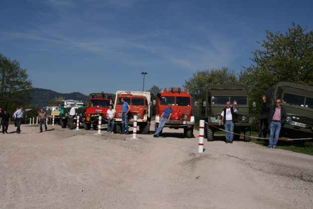 Abschlussbild auf dem "Sauberg" vor der Rückfahrt ins Unimog-Museum
