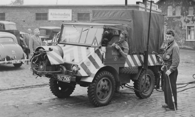 Fa. Sevrin Gutersloh Gasleitungsuberprüfen in Herford Aug. 1954